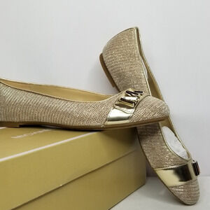 Michael Michael Kors Women's Jilly Ballet Flats  Size 6.5 Gold  NWT